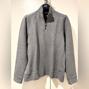 Hugo Boss Sidney 1/4 Zip Sweater in Gray, M